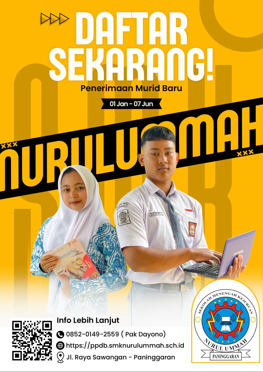 BIAYA PENDAFTARAN PESERTA DIDIK BARU SMK NURUL UMMAH PANINGGARAN TAHUN PELAJARAN 2025/2026
